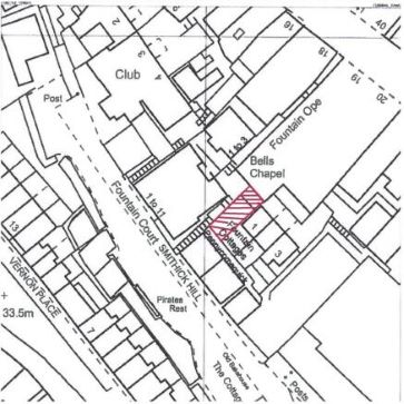 Property for Auction in South West - Land on the North West Side of 1 Fountain Cottages, Market Street, Falmouth, Cornwall TR11 3BA