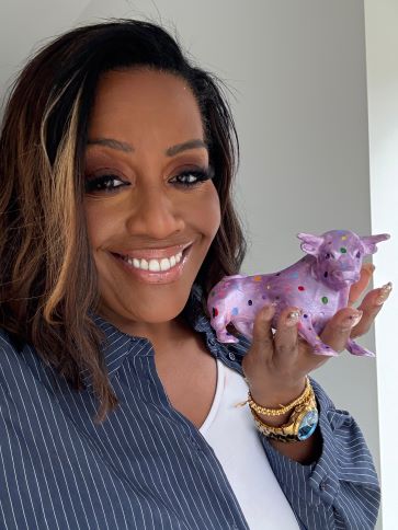 Property for Auction in Birmingham - Miniature , Sculpture , Bull, painted By Alison Hammond